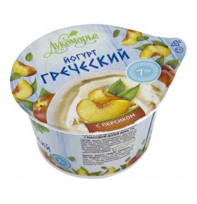 Йогурт греческий с персиком 7% Лукоморье 150 гр