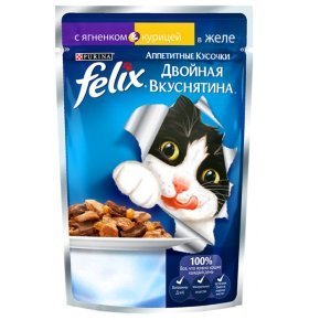Корм для кошек Felix ягненок с курицей 85г