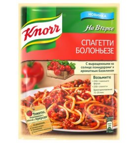 Сухая смесь для готовки спагетти Болоньезе На второе Knorr 25 гр