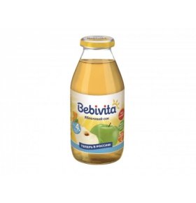 Детское питание сок Яблочный восстановленный для питания детей раннего возраста Bebivita 200 мл