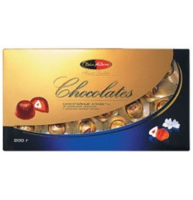 Конфеты Шоколадные из молочного шоколада с цельным лесным орехом Dolce albero 200 гр