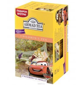 Чай черный байховый Ahmad Tea детский с клубникой 20х1,5г
