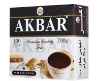 Akbar Классическая серия, черный чай в пакетиках, 100 шт х 2 гр