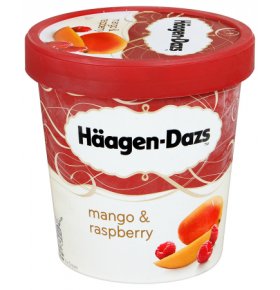 Мороженое Пломбир манго и малина Haagen Dazs 500 мл