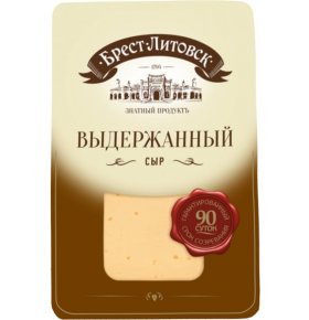Сыр выдержанный нарезка 45% Брест-Литовск 150 гр