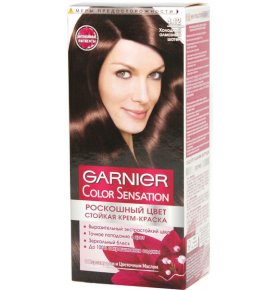 Стойкая крем-краска для волос Color Sensation Роскошь цвета оттенок 4.12 Холодный Алмазный Шатен Garnier