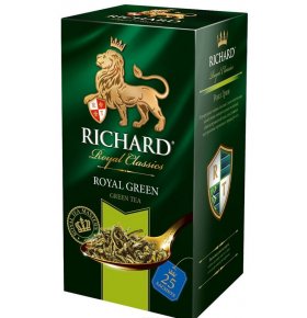 Чай зеленый листовой Royal Green Richard 90 гр