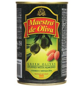 Оливки с миндалем Maestro de Oliva 300 гр