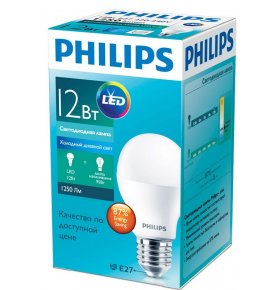 Лампа светодиодная Philips Essential E27 12W 6500К 1 шт