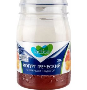 Йогурт Греческий с инжиром и курагой 3% Lactica 190 гр