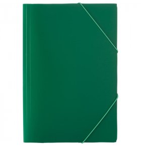 Папка на резинках A4 пластиковая зеленая 0,45 до 200 листов Attache