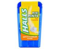 Леденцы Mini mints цитрусовый пунш Halls 12,5 гр