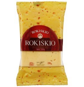 Сыр полутвердый 45% Rokiskio Ekstra 250 гр