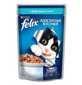 Корм сухой для кошек Двойная вкуснятина с рыбой Felix 750 г