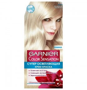 Стойкая крем-краска для волос Color Sensation, Роскошь цвета оттенок 111, Ультра блонд платиновый Garnier