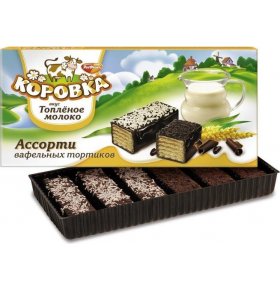 Торт вафельный РотФронт Коровка топленое молоко 250 гр