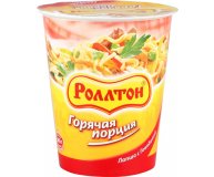 Лапша Горячая порция Говядина Роллтон 65 гр