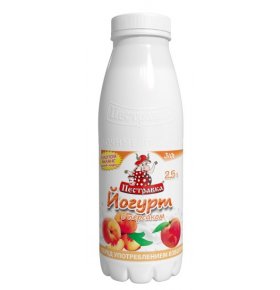 Питьевой йогурт с персиком 2,5% Пестравка 270 гр