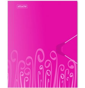 Папка на резинке Fantasy А4 пластиковая розовая Attache 200 л
