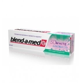 Паста зубная Blend-a-med 3D White Fresh Мятный поцелуй 100мл