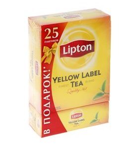 Чай Липтон Yellow Ladel 100+25пак.х2г