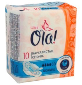 Прокладки женские Ola! Ultra Normal Бархатистая сеточка, 10 шт