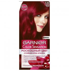 Стойкая крем-краска для волос Color Sensation, Роскошь цвета оттенок 5.62, Царский гранат Garnier