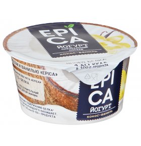 Йогурт натуральный с кокосом и ванилью 6,3% Epica 130г