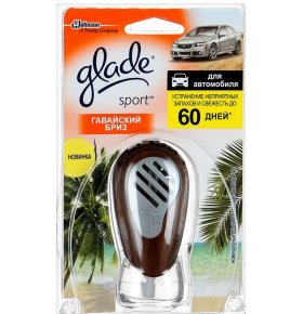 Освежитель воздуха для дома и автомобиля Glade Sport Гавайский бриз 7 мл