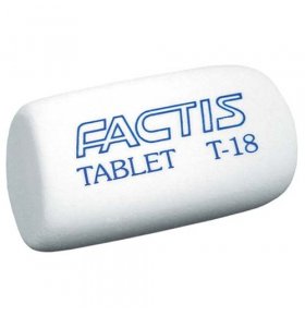 Ластик Factis мягкий цилиндрический, из синтетического каучука, размер 45,5 х 28 х 12,5 мм