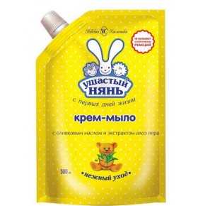 Крем-мыло жидкое для детей с алоэ Ушастый нянь 500 мл