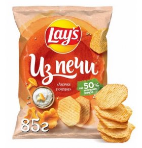 Картофельные чипсы из печи Лисички в сметане Lays, 85 г