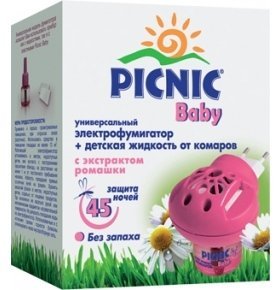 "PICNIC" baby (фумигатор + жидкость от комаров 45 ночей) 1шт