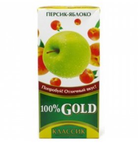 Сок 100% Gold персик-яблоко 1,93л
