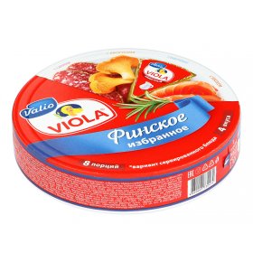 Сыр плавленый Финское избранное ассорти с грибами, лососем, салями, сливочный 21% Viola 130 гр