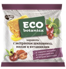 Карамель Eco Botanica с экстрактом шиповника медом и витаминами РотФронт 150 гр