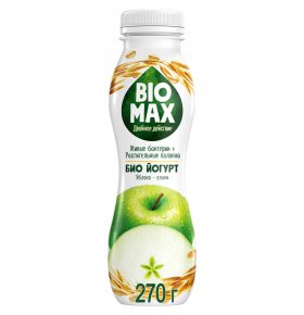 Биойогурт Яблоко злаки 1,5% BioMax 270 гр