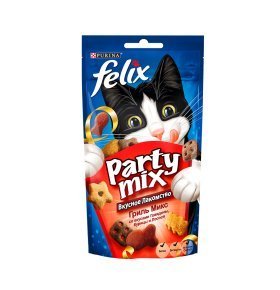 Корм для кошек Felix Party Mix гриль 60г