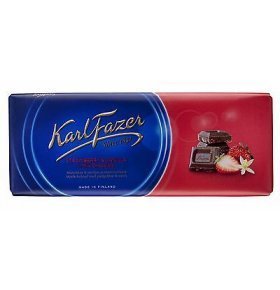 Молочный шоколад Karl с клубникой Fazer 200 гр