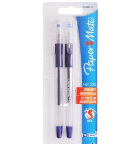 Ручка гелевая PM 300 синяя 0,7мм в блистере 2 шт