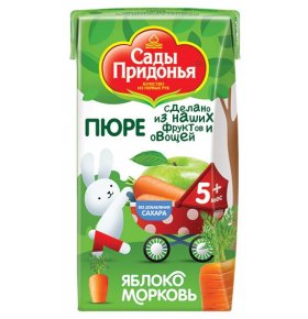 Детское пюре яблоко морковь Сады Придонья 125 мл