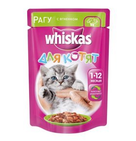 Кошачий корм Whiskas для котят с ягненком 85г