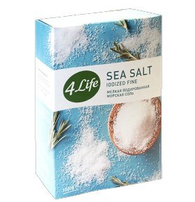 Мелкая йодированная морская соль 4Life 1кг