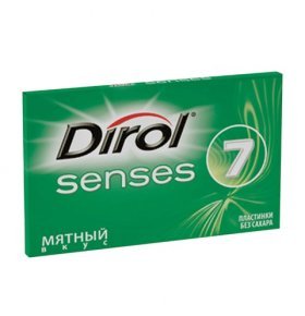 Жевательная резинка Dirol senses мятный вкус без сахара 13,6 г