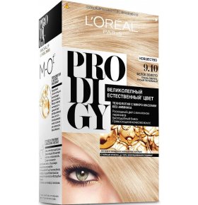Краска для волос L'Oreal Prodigy 9.10 Белое золото, очень светло-русый пепельный, 1 шт