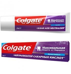 Паста зубная Colgate защита от кариеса нейтрализатор Сахарных Кислот 75мл