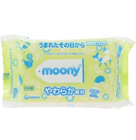 Салфетки влажные для малышей Moony 80 шт