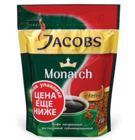 Кофе Интенс натуральный растворимый сублимированный Jacobs 150 гр