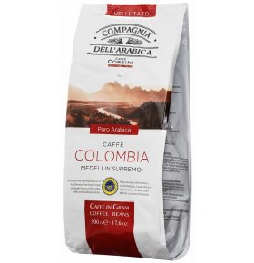 Кофе Colombia Medellin Supremo зерновой Compagnia dell'arabica 500 гр