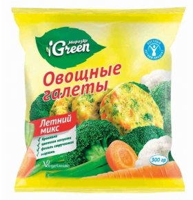 Овощные галеты Green Летний микс Морозко 300 гр